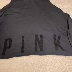 pink Victoria’s Secret crop hoodie